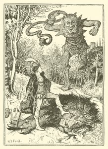 ヴィヴィアン王子とプラシダ姫（彫刻作品 作： Henry Justice Ford