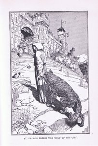 セントフランシスはオオカミを都市に連れて行きました、1912 作： Henry Justice Ford