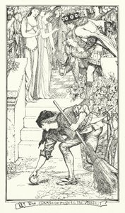 庭師はリンゴを手に入れる（彫刻 作： Henry Justice Ford