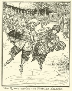 女王はフランダースのスケーターを羨望する 作： Henry Justice Ford