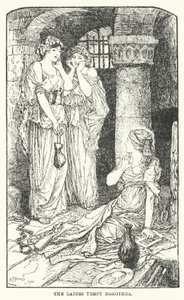 ドロテアを誘惑する女性たち（リトグラフ 作： Henry Justice Ford