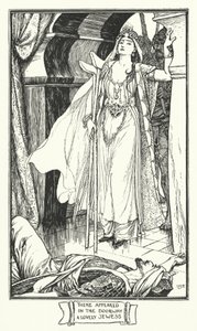 玄関に現れたのは、かわいらしいユダヤ人女性だった（エングレービング 作： Henry Justice Ford