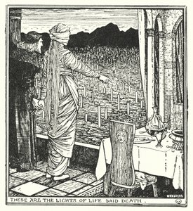These are the lights of life said Death (litho) 作： Henry Justice Ford