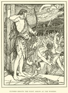 ユリシーズはウーアーズで最初の矢を撃ちます 作： Henry Justice Ford