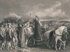 「Boadicea、Iceni の女王...」、19 世紀半ば。