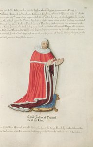 ウィリアムハワード卿（d.1308）（ベラムのインクと金箔） 作： Henry Lilly