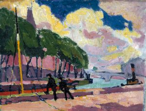 セーヌ川のほとり、1909-1912年。 作： Henry Lyman Saÿen