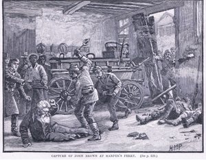 ハーパーズフェリー1861 ADでのジョンブラウンの捕獲