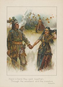 彼らは手をつないで森と草原（クロモリト）を一緒に行きました 作： Henry Marriott Paget