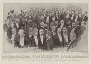 芸術の名誉で、邸宅の宴会でゲストを迎える市長 作： Henry Marriott Paget