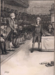 下院のシーン：バークとフォックスAD 1791の間の違反 作： Henry Marriott Paget