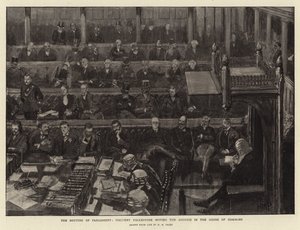 国会議事堂、フォークストン子爵が下院で演説を移動