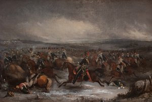 ウォータールーでフランス騎兵隊を突撃 作： Henry Martens
