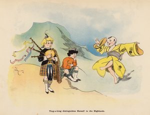 日本人形の冒険』挿絵（カラーリトグラフ） 作： Henry Mayer