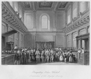 バンケットハウス、ホワイトホール。彼女の陛下Maundy、c1841の分布 作： Henry Melville