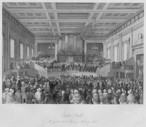 エクセターホール。偉大な奴隷制廃止会議、1841年、c1841 作： Henry Melville