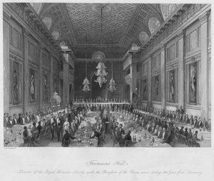 フリーメーソンホール、c1841 作： Henry Melville