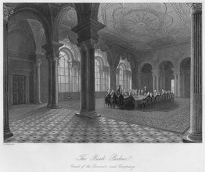 銀行パーラー。知事および会社の裁判所、c1841 作： Henry Melville
