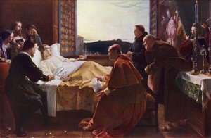 ラファエロの最期の瞬間（カラーリトグラフ 作： Henry Melville