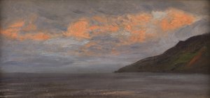 海岸に沈む夕日 作： Henry Moore