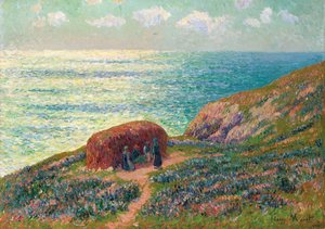 Moelanの海藻ピッカー、ブルターニュ、1900 作： Henry Moret
