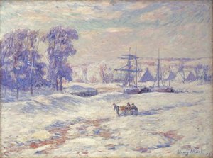 カンペールの雪、1909 作： Henry Moret