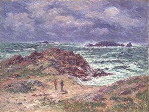 ブルターニュの脱穀機 作： Henry Moret