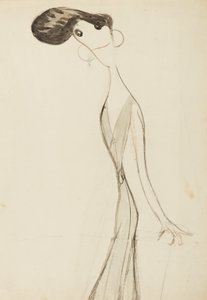 アイリーン・バンブラ、シリーズスターズオブザミュージックホールステージの研究、1908年頃（紙にトイレ） 作： Henry Ospovat