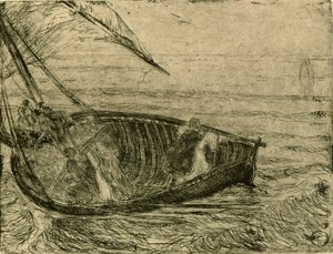 水の上を歩くキリスト 作： Henry Ossawa Tanner