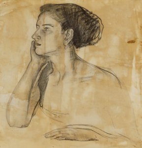 アサートン・カーティス夫人の肖像画のための習作 作： Henry Ossawa Tanner