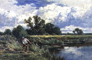ハートフォードシャー州ブロックスボーン近郊のリー川（River Lea 作： Henry Parker
