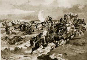 ジョンは荷物を失う、「ハッチンソンのイギリス国民の物語」、1920年頃のイラスト 作： Henry Payne
