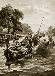 水を傾ける、「ハッチンソンのイギリス国民の物語」、1920年頃のイラスト 作： Henry Payne