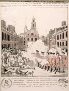 ボストンの虐殺、1770年3月5日 作： Henry Pelham