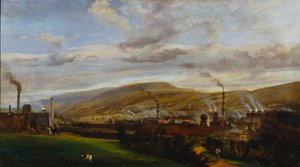 サウスウェールズの産業景観、1825年 作： Henry Penry Williams
