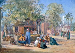 エジプトの村、1869年。 作： Henry Pilleau