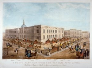 新しい一般郵便局、ロンドン市、c1830 作： Henry Pyall