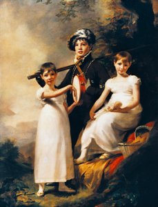 エルフィンストンの子供たち 1814年頃 ヘンリー・レイバーン（1756-1823）作 油彩・キャンバス 作： Henry Raeburn