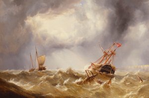 ケント海岸沖の嵐の中で幻滅 作： Henry Redmore