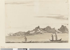 Page 22ソサエティ諸島の1つであるフアハイネ、1768-75（wc） 作： Henry Roberts