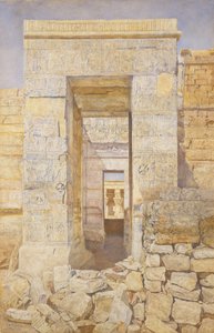 東入口、ティベリウスの部屋、イシス神殿、フィラエ、1905年。 作： Henry Roderick Newman