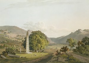 ダニエルハヴェル（1785-1826）によって刻まれたアクスムのオベリスク1809（アクアチント） 作： Henry Salt