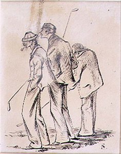 The Lethargic Golfers（1870年頃発行の雑誌「Graphic」のイラスト）（リトグラフ版