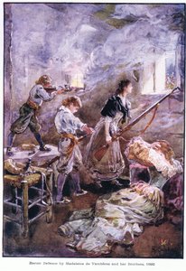 マドレーヌ・ド・ベルシェレスとその兄弟による英雄的防衛1692年、1920年頃