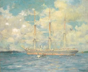 ファルマス湾のフレンチバーク、1902年 作： Henry Scott Tuke