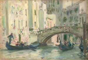 1899年、ヴェネツィアの運河 作： Henry Scott Tuke