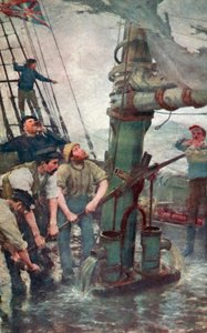 オールハンズ・トゥ・ザ・ポンプ（カラーリトグラフ 作： Henry Scott Tuke