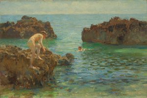 入浴する男の子 作： Henry Scott Tuke