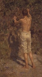 チャーリーの背中、1913 作： Henry Scott Tuke