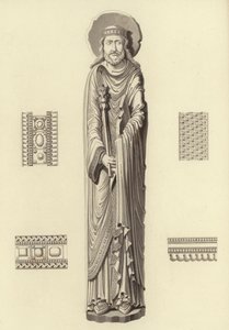 ノートルダムドコルベイユ教会の1100年頃のクローヴィス1世 作： Henry Shaw